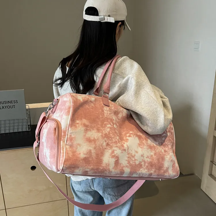CARTELO Polyester Travel Bag Unisex Gray/Blue/Pink-12