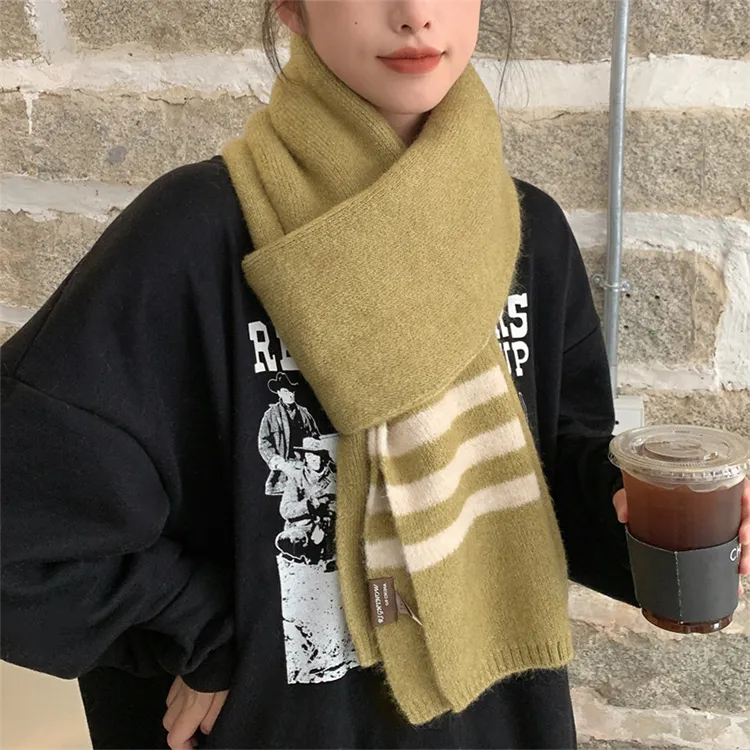 CARTELO Polyester Knit Scarves Unisex-4