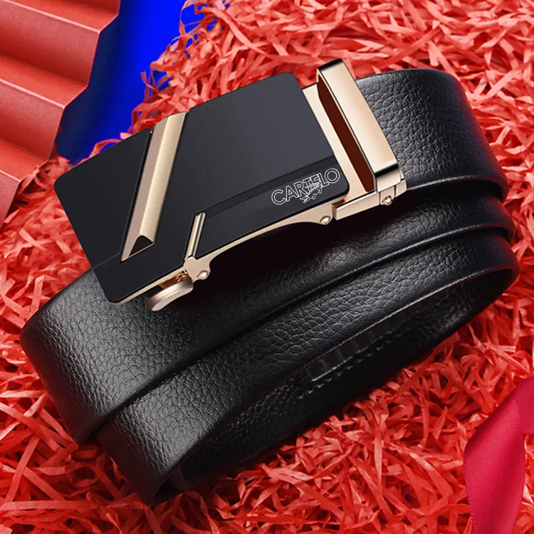 CARTELO Cow Split Leather Belts Men's Width 3.5CM-2