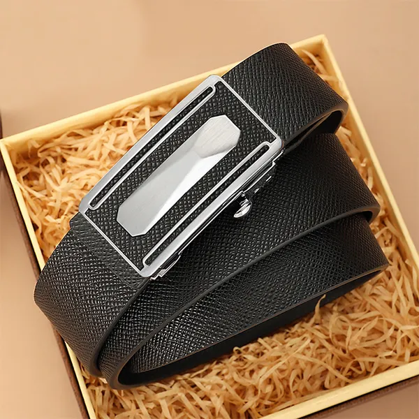 CARTELO Cow Split Leather Belts Men's Width 3.5CM-1