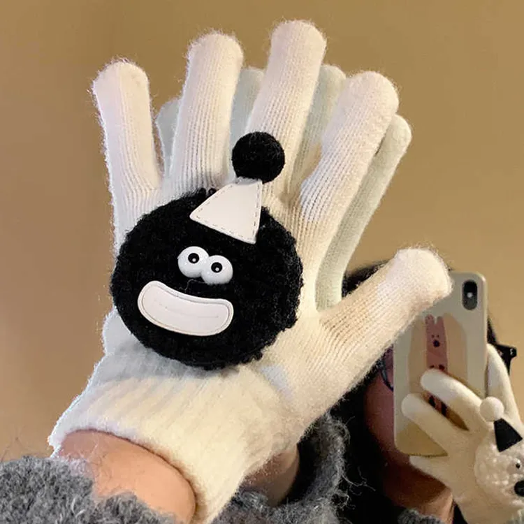 CARTELO Polyester Knit Gloves Unisex Gift Box Set-5