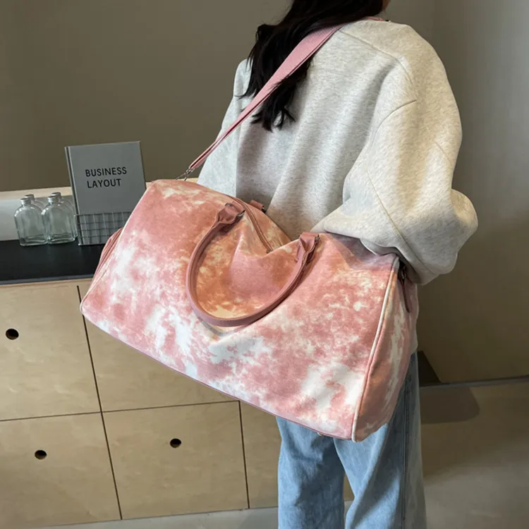CARTELO Polyester Travel Bag Unisex Gray/Blue/Pink-14