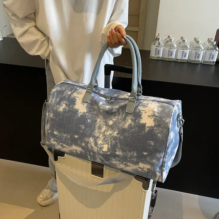 CARTELO Polyester Travel Bag Unisex Gray/Blue/Pink-5