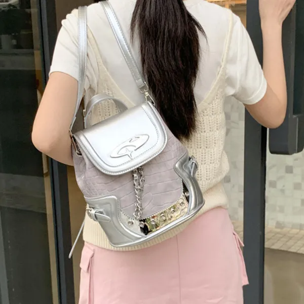 CARTELO PU With Polyester Backpack Regular Women's Dusty Pink-3