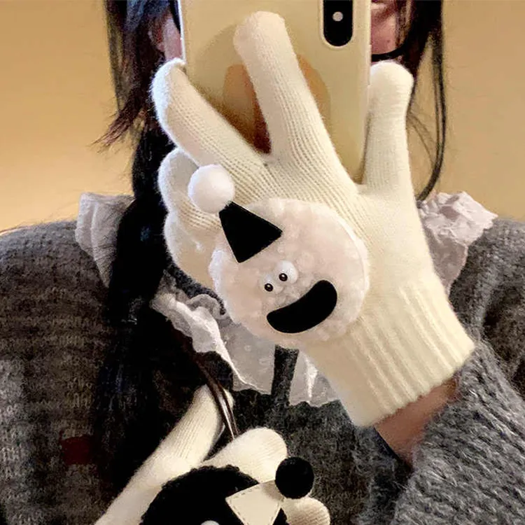 CARTELO Polyester Knit Gloves Unisex Gift Box Set-4