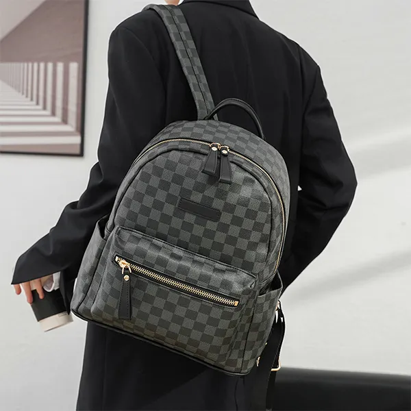 CARTELO PVC Laptop Backpack Regular Unisex Black-6