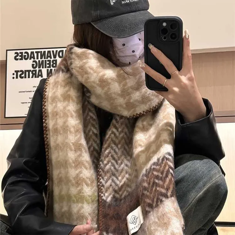 CARTELO Polyester Knit Scarves Unisex-2