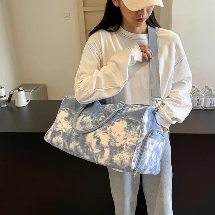CARTELO Polyester Travel Bag Unisex Gray/Blue/Pink-7