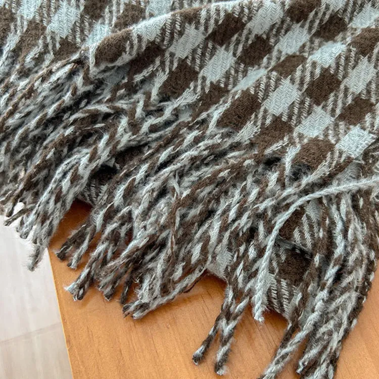 CARTELO Polyester, Faux Cashmere Knit Scarves Unisex-3