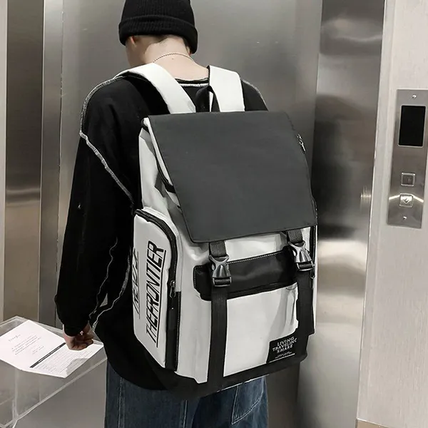 CARTELO Oxford Laptop Bags Backpacks Regular Unisex Black-3