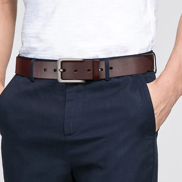 CARTELO Cow Split Leather Belts Unisex Width 3.5CM-4
