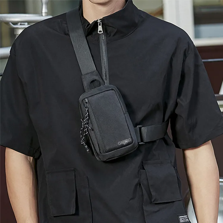 CARTELO Oxford Sling Bag Regular Unisex Black-2