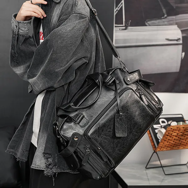 CARTELO PVC Crossbody Bags Handbags Regular Unisex Black-7