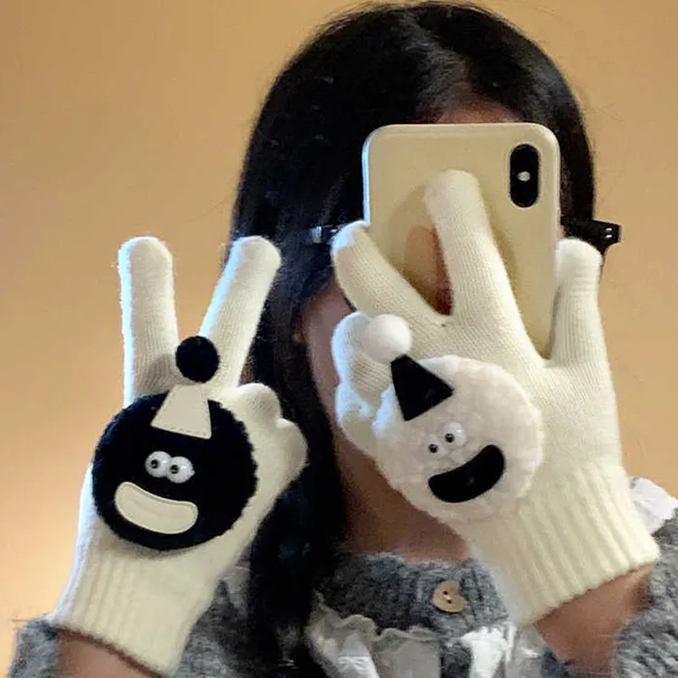 CARTELO Polyester Knit Gloves Unisex Gift Box Set-6