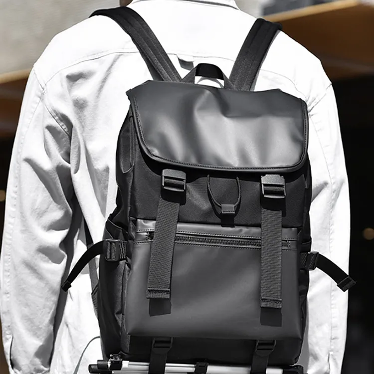 CARTELO Oxford Backpack Laptop Bag Backpack Unisex Black-1