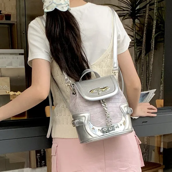 CARTELO PU With Polyester Backpack Regular Women's Dusty Pink-1