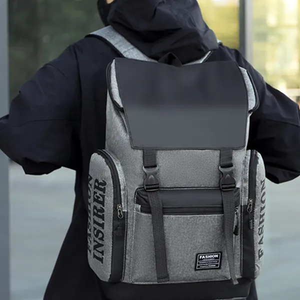 CARTELO Oxford Portable Backpack Laptop Bag Regular Unisex Black-3
