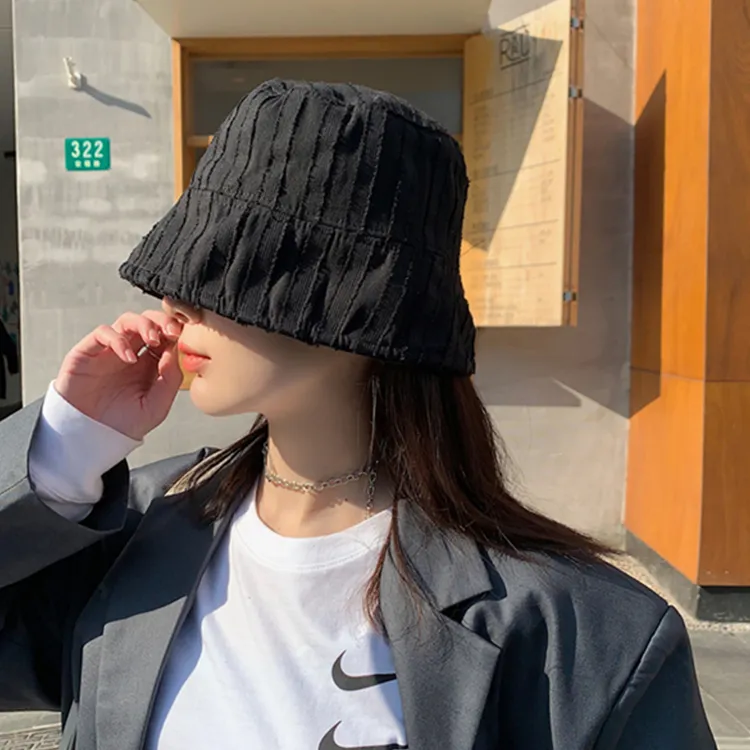 CARTELO Cotton Bucket Hats Unisex Black/Beige/Khaki/Coffee-3