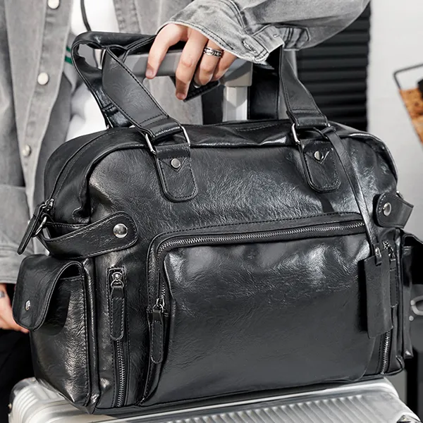 CARTELO PVC Crossbody Bags Handbags Regular Unisex Black-4