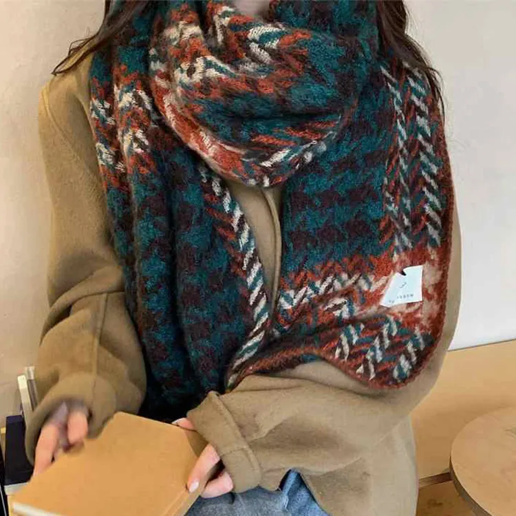 CARTELO Polyester Knit Scarves Unisex-6