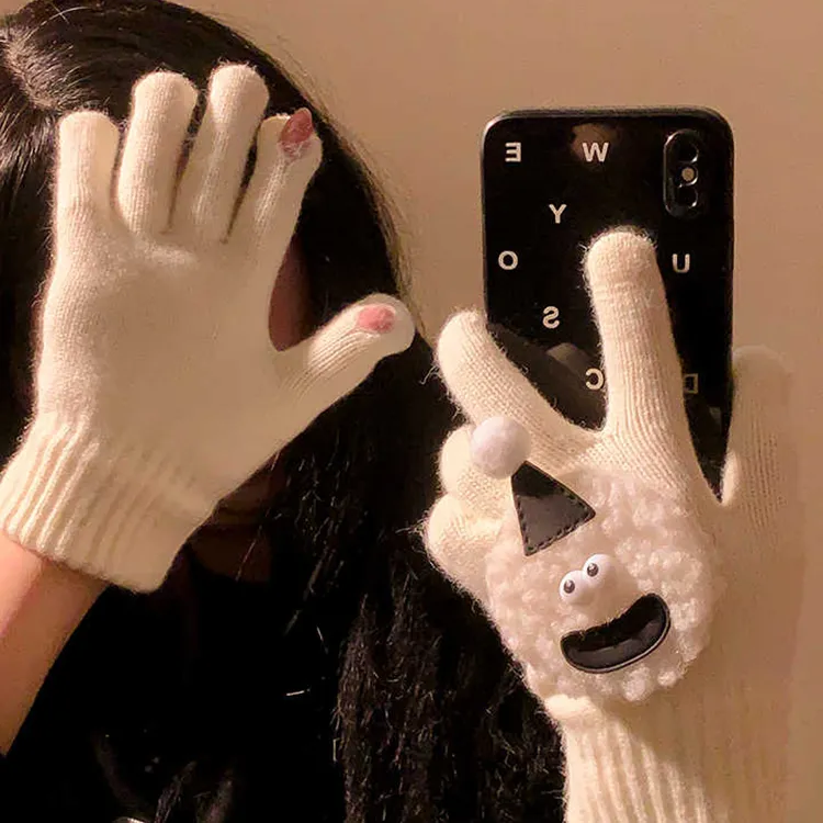 CARTELO Polyester Knit Gloves Unisex Gift Box Set-2