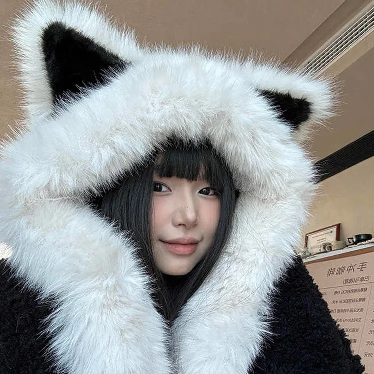 CARTELO Polyester Hoods & Plush Hats Unisex Gift Box Set-1