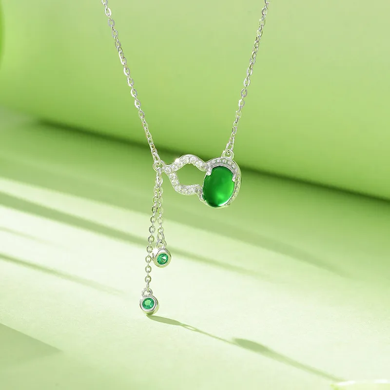 Long Fu Chalcedony Necklaces Women's-2