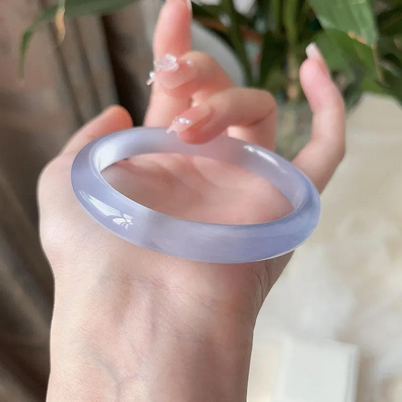 Long Fu Glass Cat Eye Bangles Women's-1