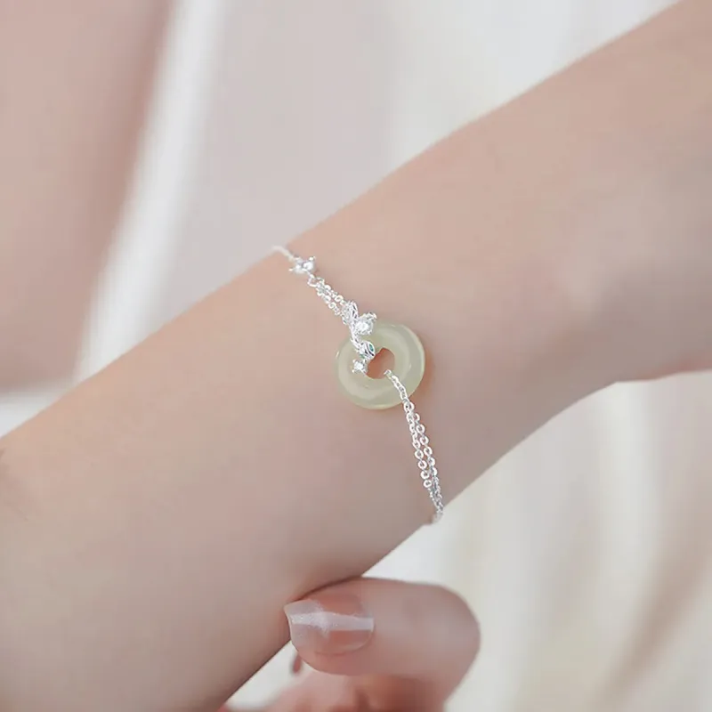 Long Fu Bracelets Green Jade Women's-3