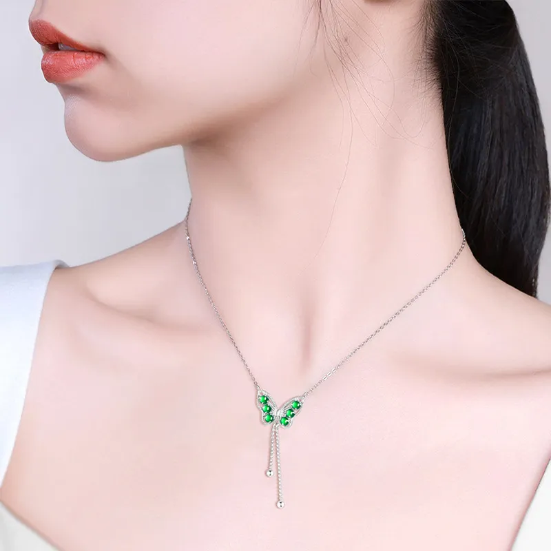 Long Fu Ice Glutinous Jadeite Necklaces Women's-5