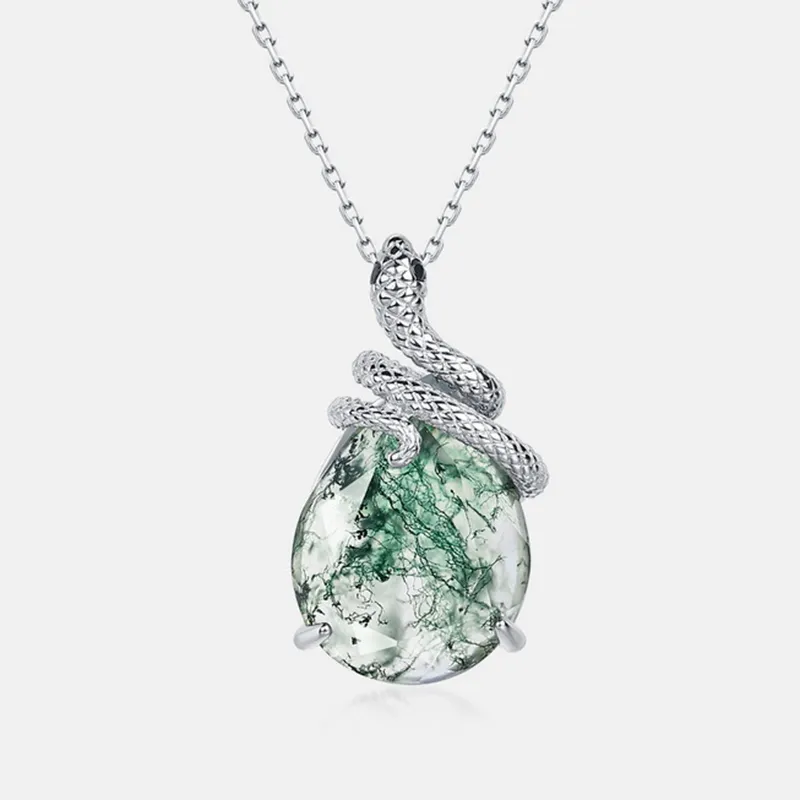 Long Fu Agate Necklaces Women's-4