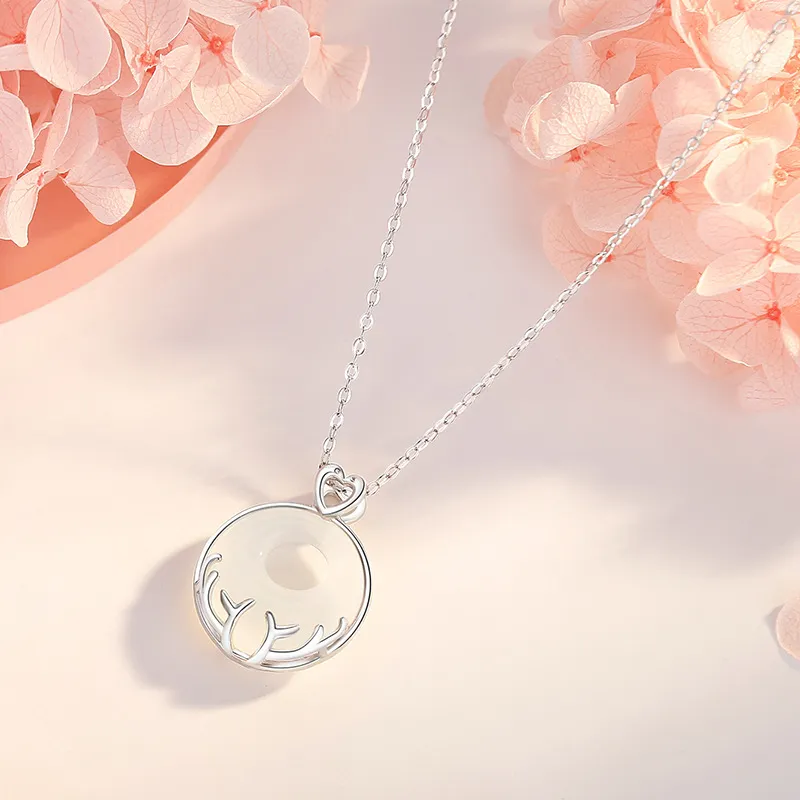 Long Fu Chalcedony Necklaces Women's-2