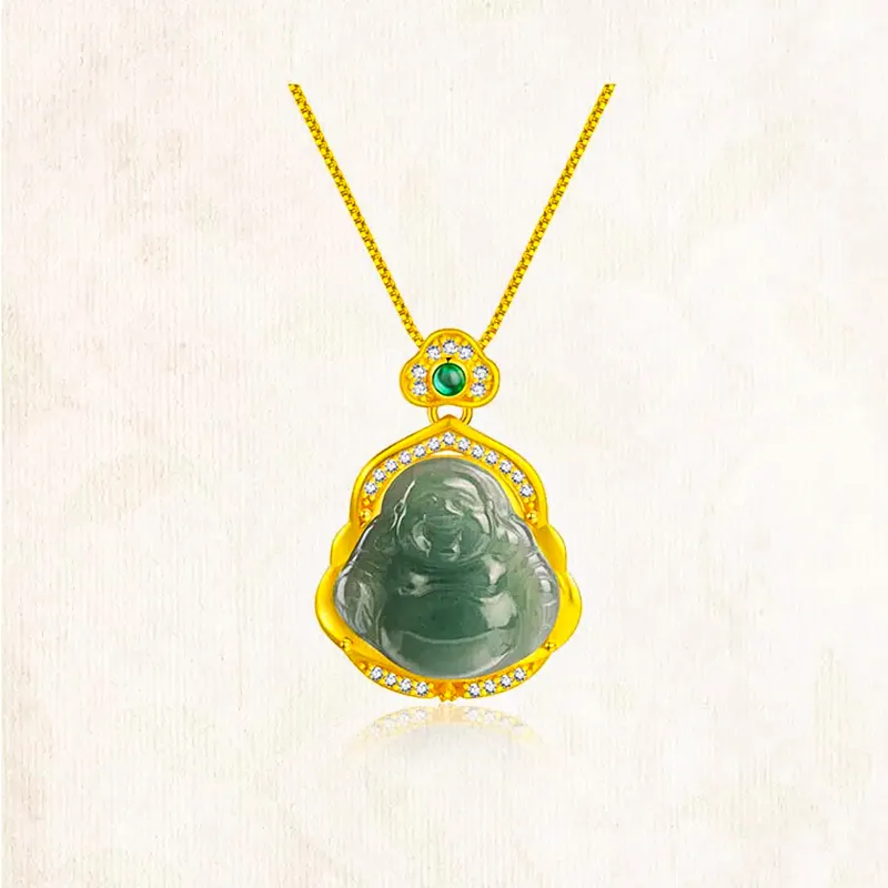 Long Fu Glutinous Jade 925 Sterling Silver Collarbone Chain Necklace Perfect Gift For Festivals Women's-1