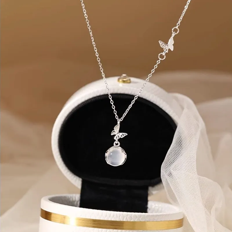 Long Fu Chalcedony Necklaces Women's-3