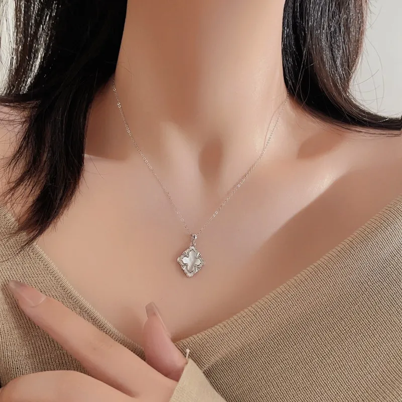 Long Fu S925 Silver Necklaces Women's-2
