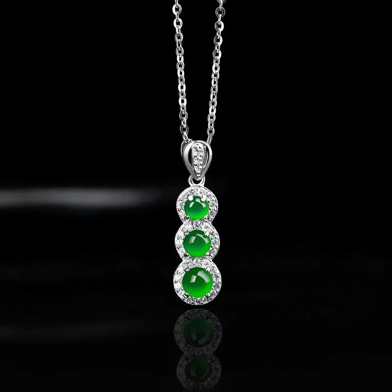 Long Fu Ice Glutinous Jadeite Necklaces Women's-2