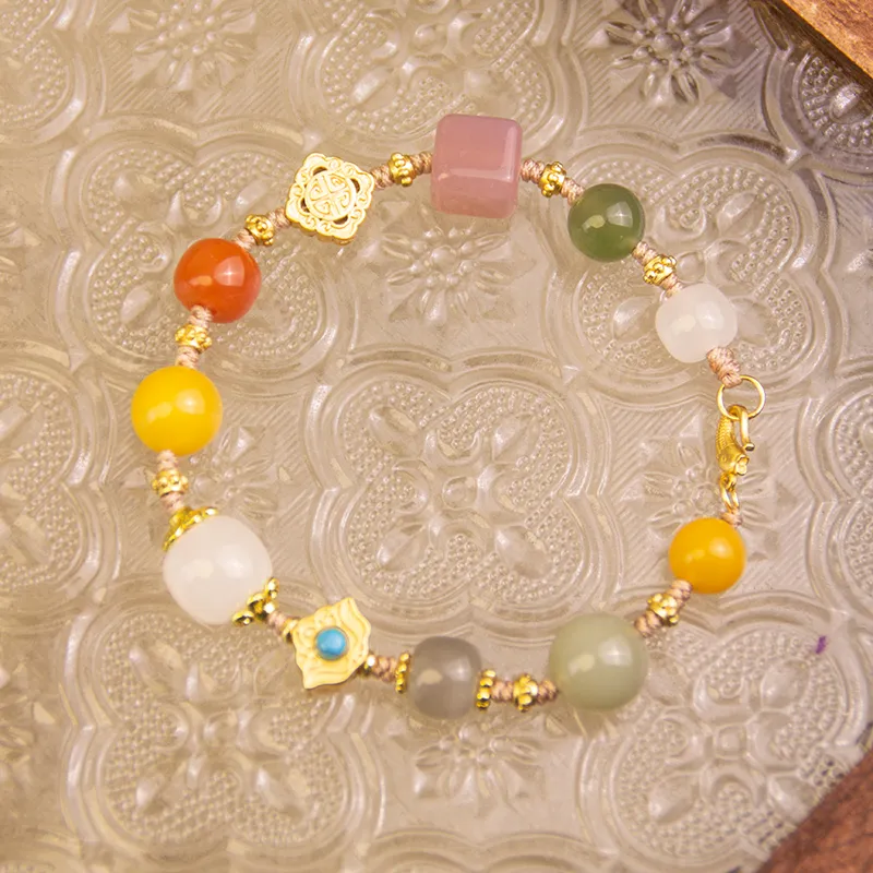 Long Fu Hetian Jade Bracelets White Jade/Pale Greenish White Jade Women's-4