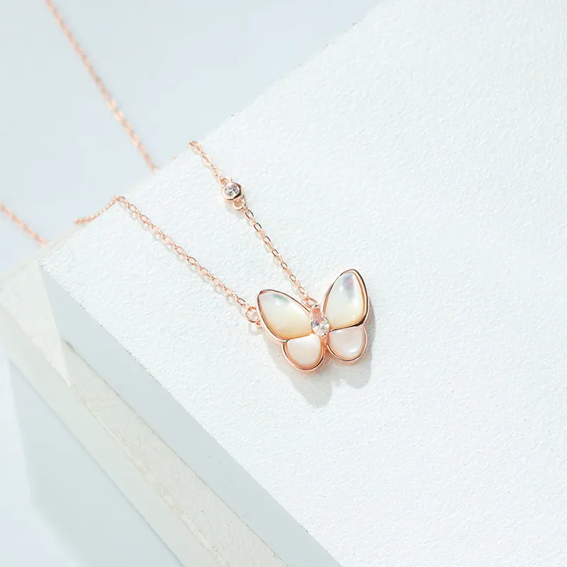 Long Fu S925 Silver Necklaces Women's-3