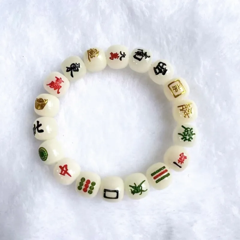 Long Fu Bodhi Root Beaded Bracelet Creative Textile Hand Accessory Unisex-1