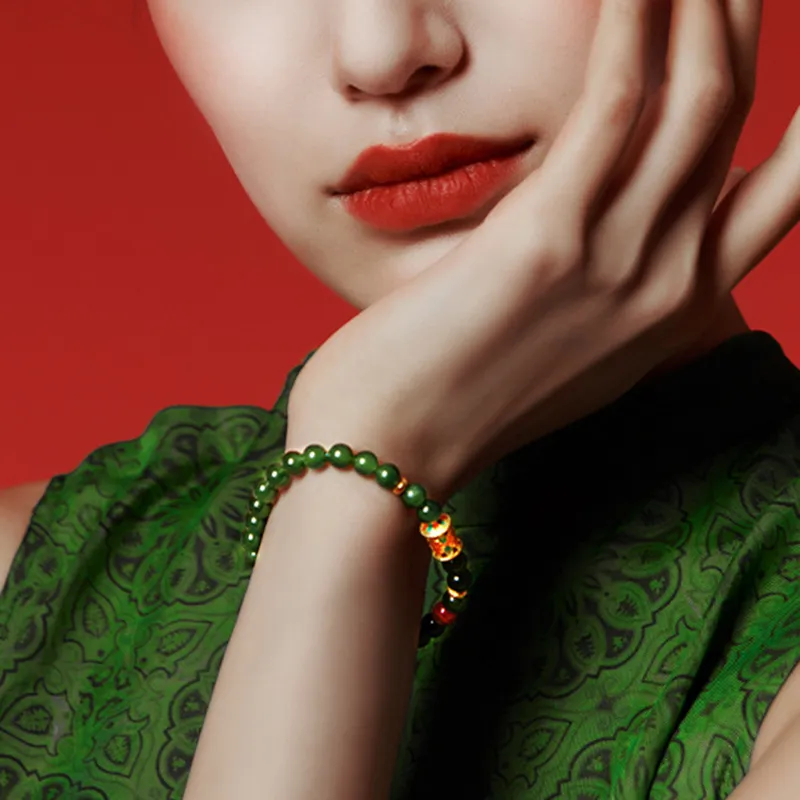 Long Fu Hetian Jade Bracelets Jasper Women's-4