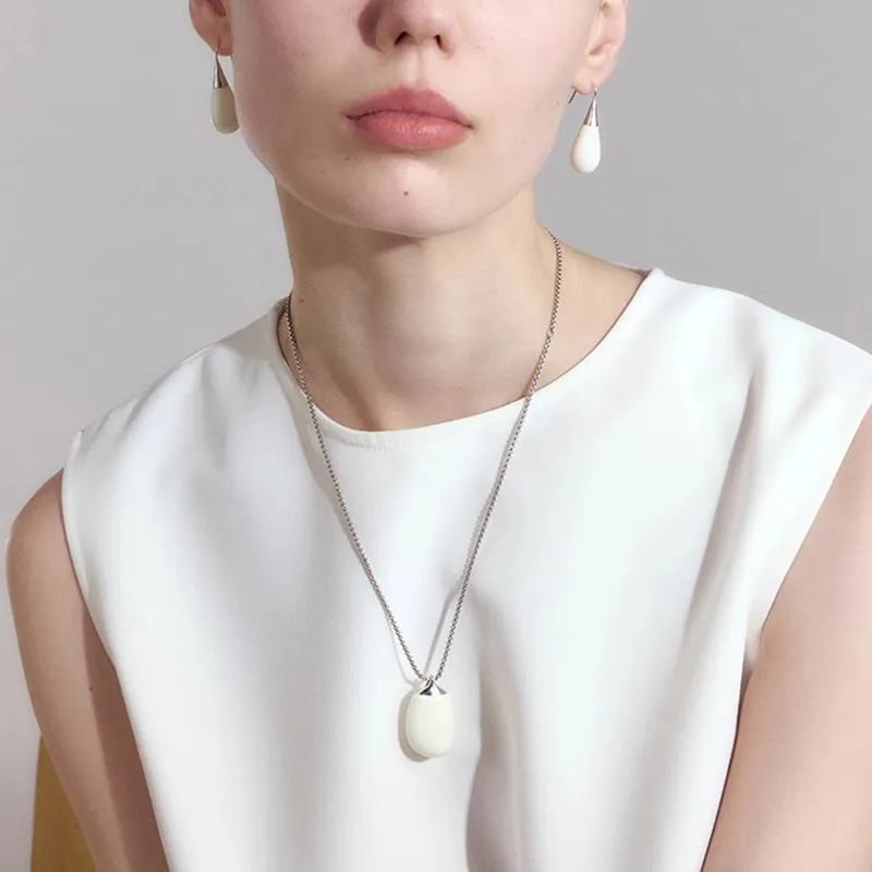 Long Fu Enamel Necklaces Women's-1