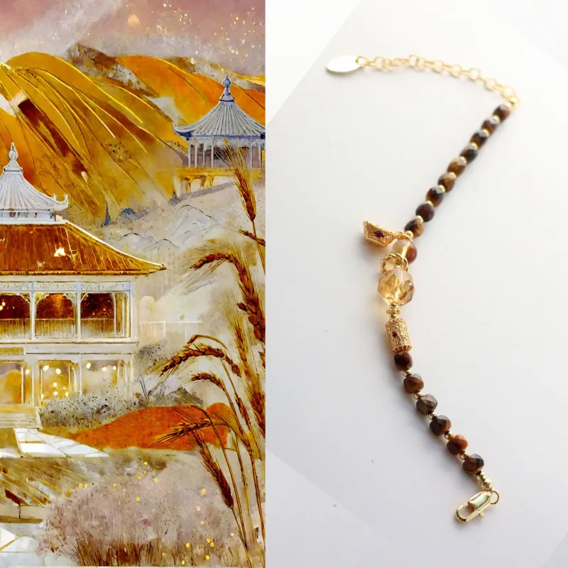 Long Fu Tiger's Eye Stone Bracelets Women's-3