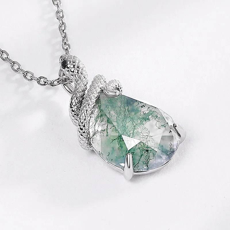 Long Fu Agate Necklaces Women's-3