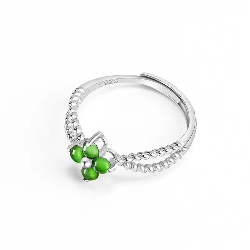 Long Fu Glutinous Jade Jadeite Rings Women's-3