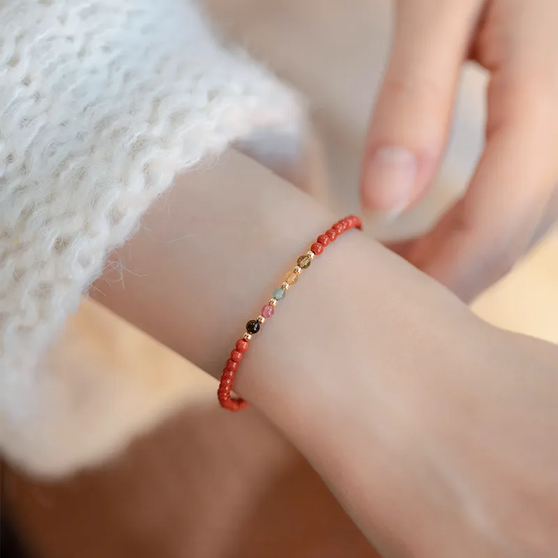 Long Fu Southern Red Agate Bracelets Women's-4
