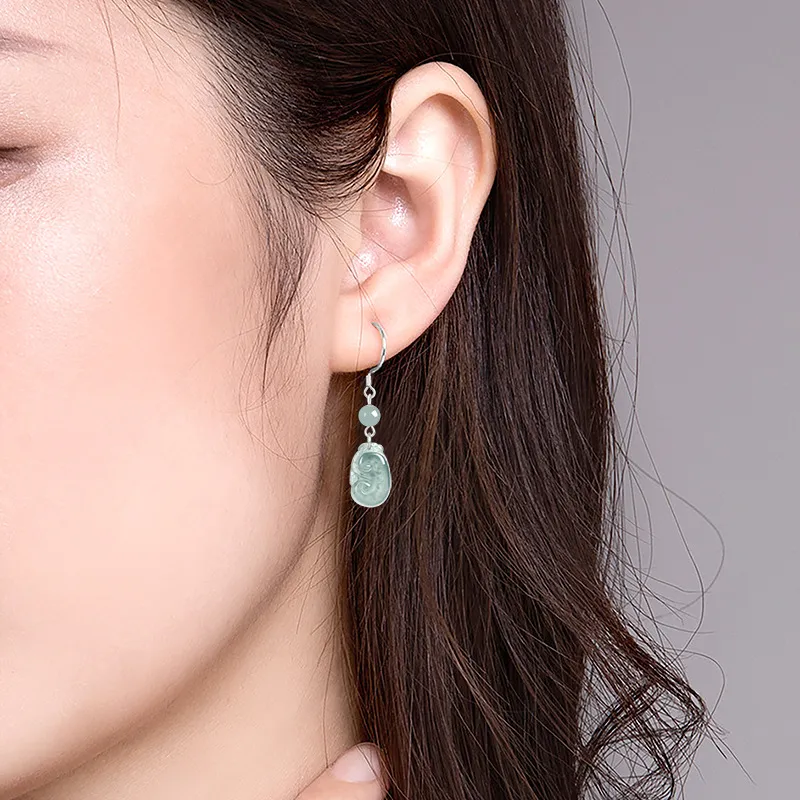 Long Fu Glutinous Jade Necklaces Women's-4