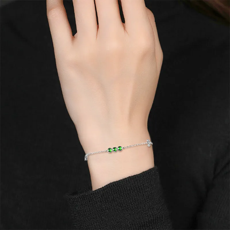 Long Fu Ice Glutinous Jadeite Necklaces Women's-4