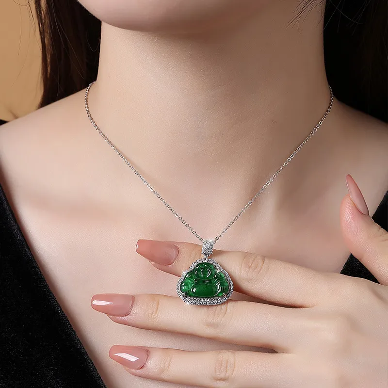 Long Fu Glutinous Jade Necklaces Women's-1