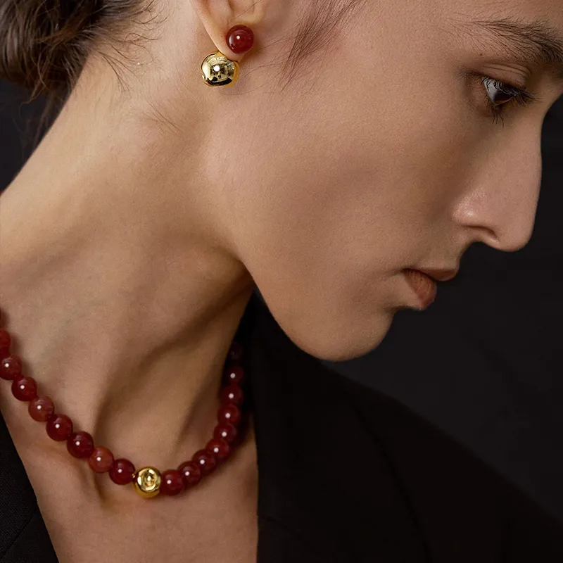 Long Fu Agate Necklaces Women's-2