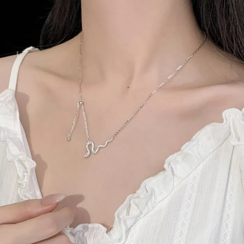 Long Fu S925 Silver Necklaces Women's-4